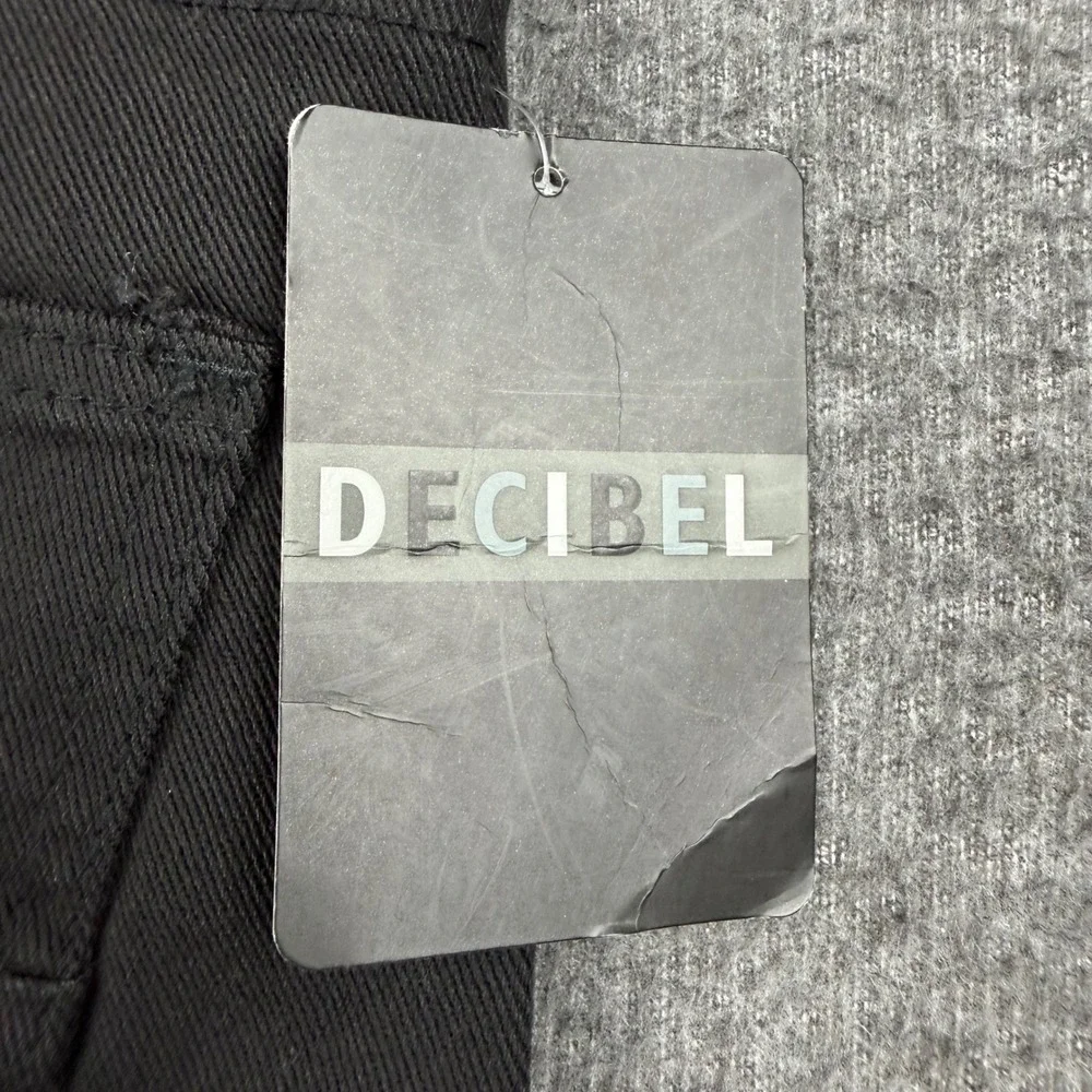 Decibel Distressed Jeans Men's 34 Black Gold Side Stripe Ripped Streetwear Denim
